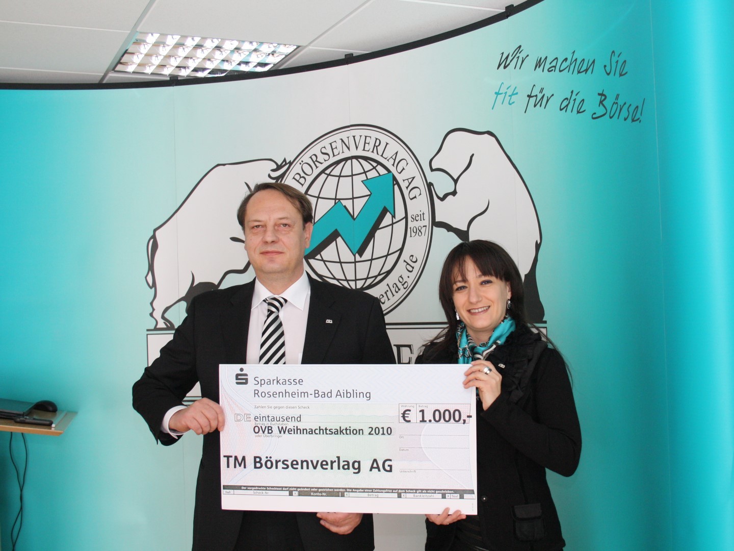 1.000 Euro an das Projekt "Gemeinsam für krebskranke Kinder"