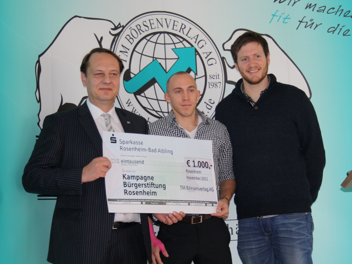 1.000 Euro an die Bürgerstiftung Rosenheim