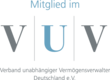 Logo Mitiglied im VUV - Verband unabhängiger Vermögensverwalter Deutschland e.V.
