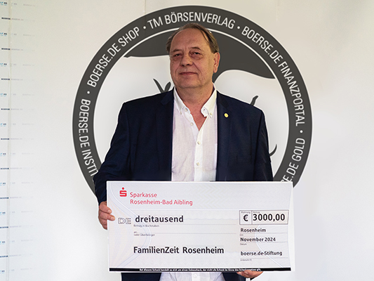 3.000 Euro für die Organisation FamilienZeit der Evang.-Luth. Kirchengemeinde Rosenheim