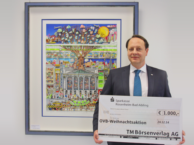 1000 Euro an die Projekte "Wir bauen ein Haus" und "Gemeinsam stark in der Not"