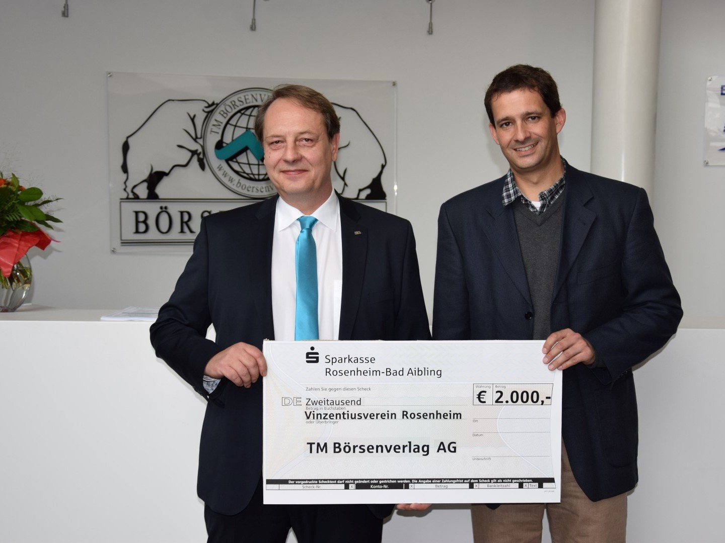 2000 Euro an den Vinzentiusverein Rosenheim