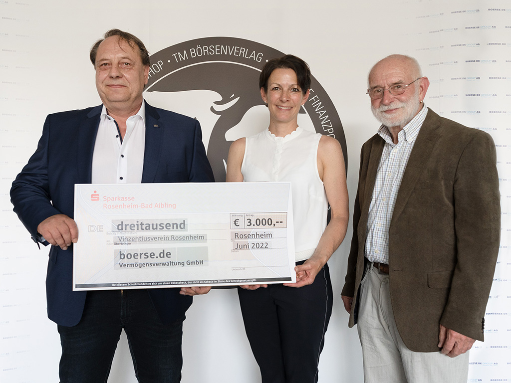 3.000 Euro für den Vinzentiusverein Rosenheim